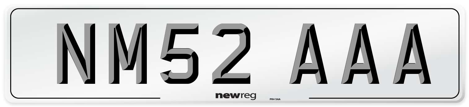 NM52 AAA Number Plate from New Reg